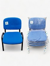 Office Conference Waiting Reception Visitor Stackable Stacking Chair BlUE ISO 78