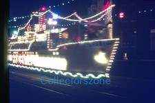 35mm Slide 1970's Blackpool Illuminations ocean Liner  Tram