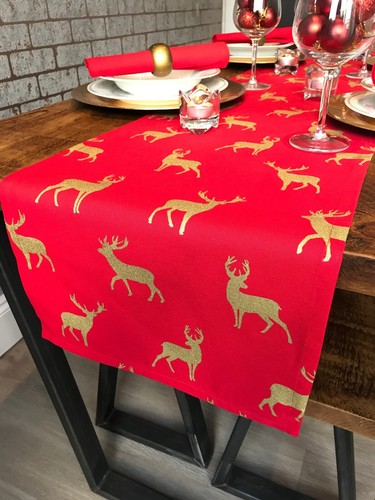 Red gold stag reindeer - /,