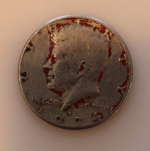 1974d kennedy half dollar - kennedy,