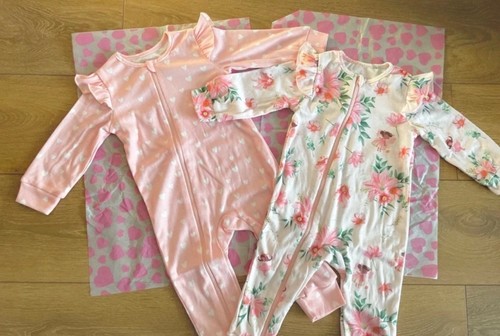 Floral hearts baby girl s - floral,