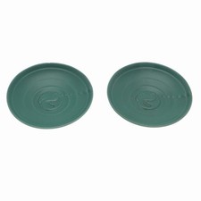 A PAIR OF WEDGWOOD MATT GREEN