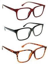 Stylish Geek/Nerd Big Frame Fashion Metal Hinged Reading Glasses 3 Colours TN44