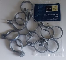 Homebase Button Shower Curtain Rings (Silver)