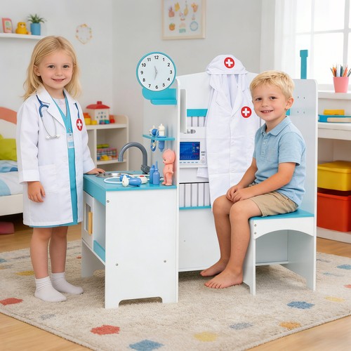 Kids doctor play - play, set
