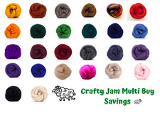 Needle/Wet Felting Corriedale Wool Roving 20-100g, Multi Buy Savings