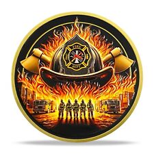 Heroic Firefighter Challenge Coin Fireman Honor Medallion Fire Helmet Gifts Men