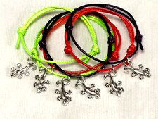 6 REPTILE Lizard Gheko FRIENDSHIP BRACELETS PARTY BAG FILLERS, TOMBOLA, PRIZES