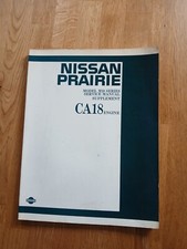 Nissan Prairie M10, workshop manual supplement CA18 Engine models. 