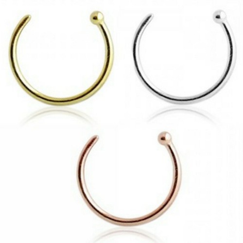 Nose ring 14k carat genuine - ring,
