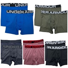 Under Armour 2 Pack Men’s Tech HEATGEAR 6-inch Boxer Jock Shorts Underwear