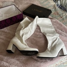 White Platform Boots Size 7