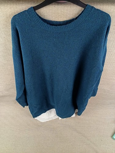 Roman teal blue - blue, mock-shirt