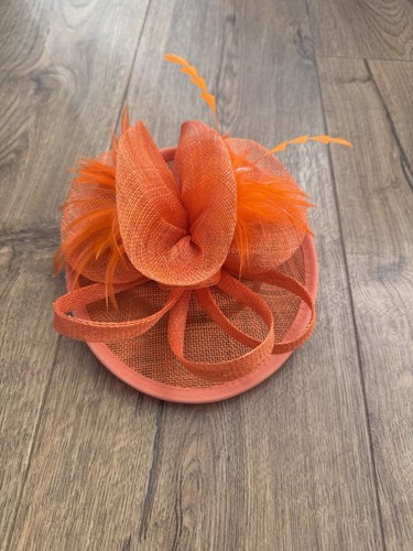 Orange fascinator hatinator - fascinator,