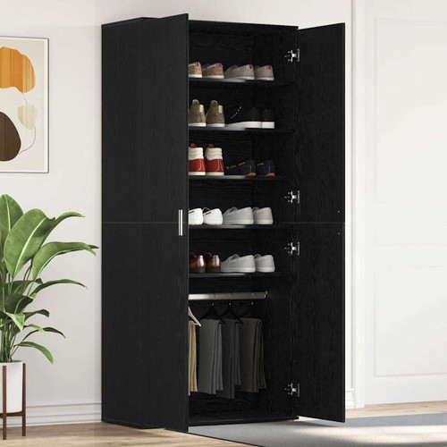 Shoe cabinet tall black oak - shoe,