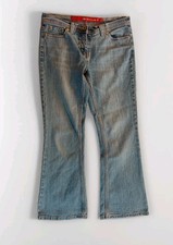 Hoi Polloi Vintage Blue Flared Jeans for Women Size 10S with Low Rise