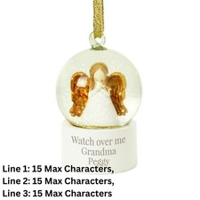 Personalised Angel Message Glitter Snow Globe