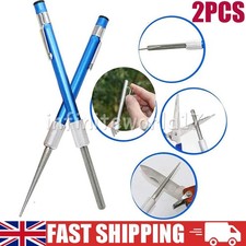2PCS Mini Diamond Pocket Blade Sharpener Pen-file Hunting Fish Saw Hook Tools