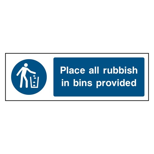 Place all rubbish bins - place, in