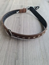 WAINWRIGHT'S FAUX LEATHER DOG COLLAR  XL BROWN STUDDED