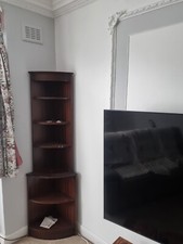 Antique corner shelf unit