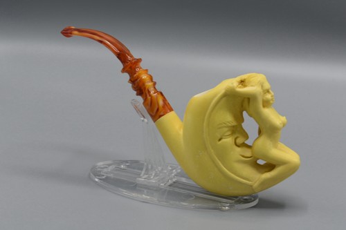 Moon lady pipe natural block - moon,