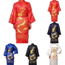 Men Bathrobe Sleepwear Dragon