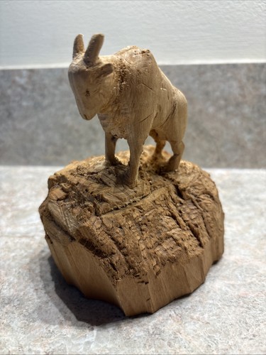 Folk art hand carved wooden - art,