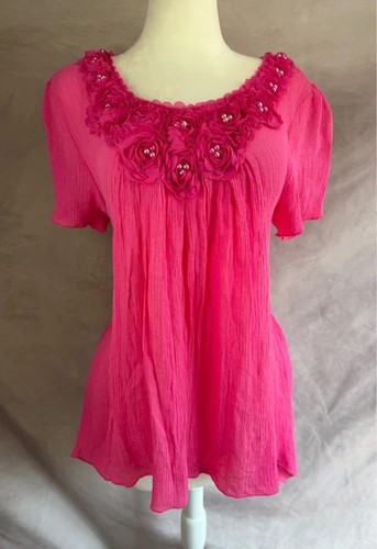 Autonomy pink floral - pink, appliqué