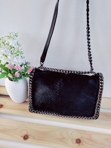 Zara black faux - leather, &