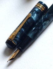 BOXED  CONWAY STEWART 388   IN BLUE MARBLE c.late 1940's  SERVICED  -  SUPERB