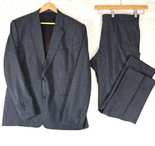 Magee Suit Men's 46R W40 L32 Grey Nice T2 Pure Wool Blazer And Trousers