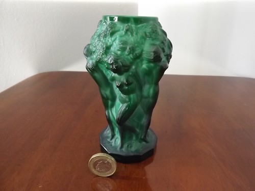 Art deco malachite - malachite, glass
