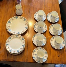 Delphine crown china set of 7