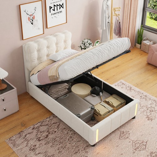 Upholstered 3ft single storage - upholstered,