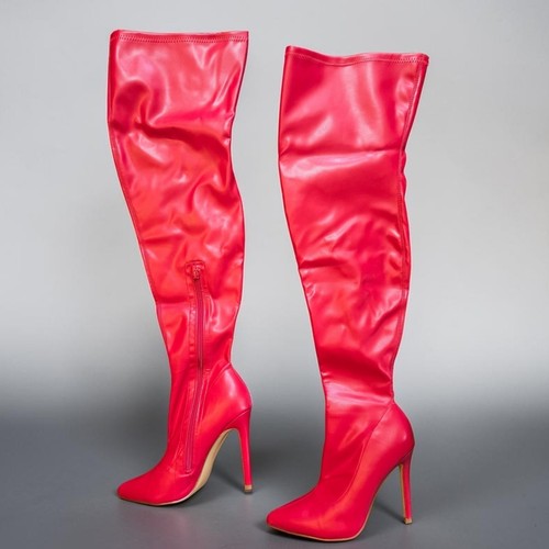 Fashion nova red faux leather - red,