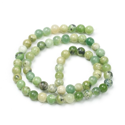 Green chrysoprase beads - chrysoprase, plain