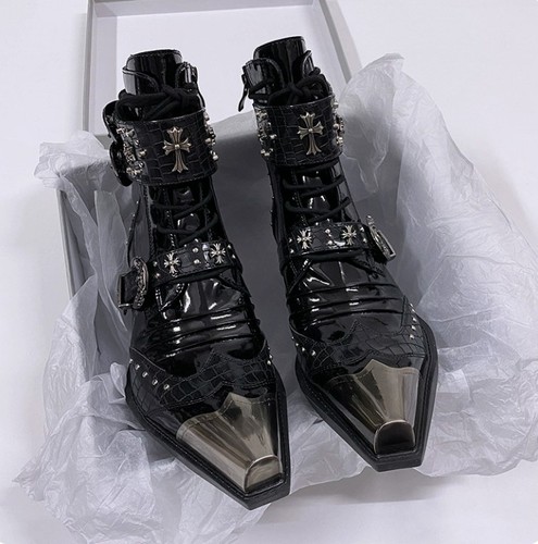 Rock pointed toe boots punk - rock,