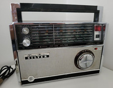 Space Master Silver Radio 16af-29c  FM/LW/SW Portable Radio 1960's Japan Vintage