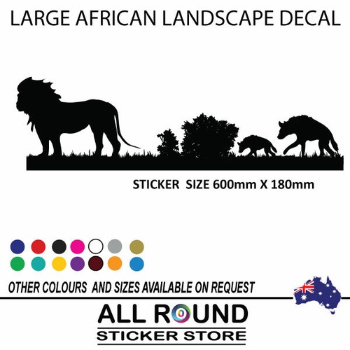 African landscape decal - african,