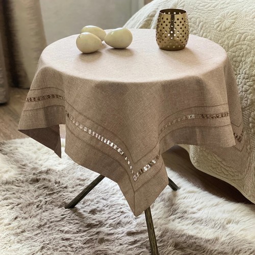 Luxury faux linen natural - luxury,