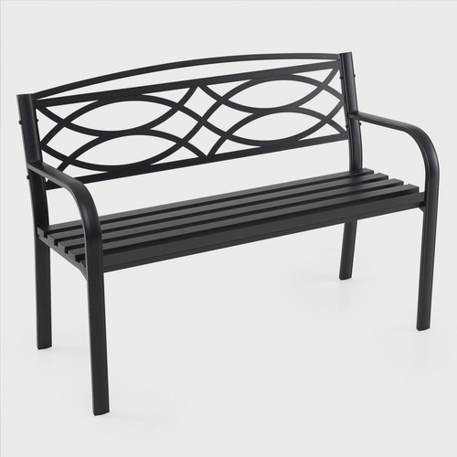 Patio garden bench - patio, metal