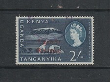 1960 Uganda Revenue Bft:159 2/-Blue & Deep Blue.  Very Fine Used.