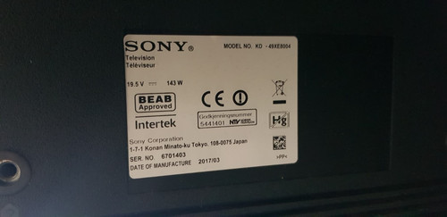 Sony bravia kd49xe8004 - sony, 49