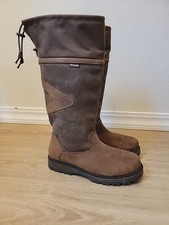 Toggi Columbus Wellington Boot Size 38 US 7.5 Brown Waterproof Leather Rubber 
