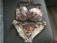 LaSenza multicoloured underwired bikini set with top in a 34F and size 12 briefs