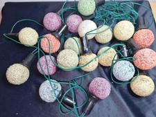 Set Of Vintage Frosted Ice Christmas Tree Lights