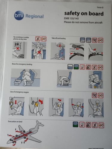 Airline safety cards