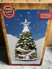 Lumineo Christmas Village Scene Tree With Moving Train Battery / mains Operated