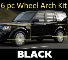 6pc Gloss Black wheel arch kit for Land Rover Discovery 3  Discovery 4